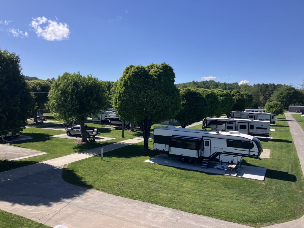 large concrete camping pads
